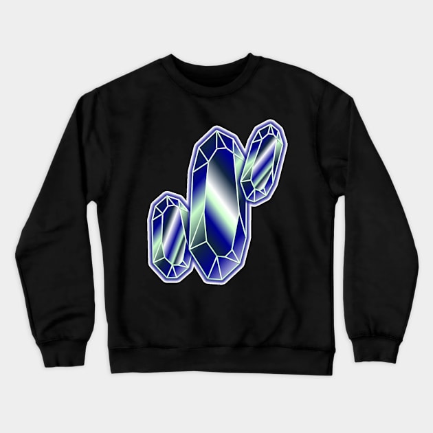 Aqua Sapphire Crewneck Sweatshirt by Joselitoq